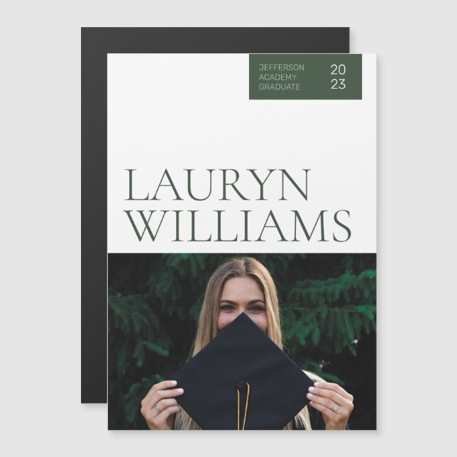 Magnet Modern Professional Graduation Announcement (Front/Back)