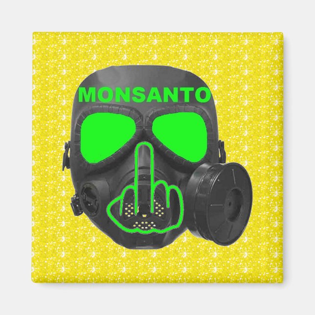 Magnet Monsanto Gas Mask Flip (Front)