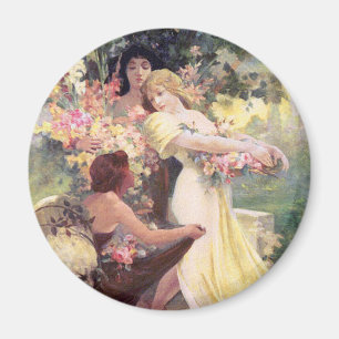 Magnet: Mucha - Spirit of Spring Magnet