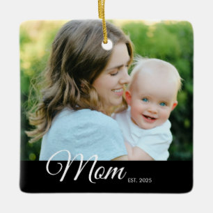 Magnet Mum Established Photo Mother's Day Gift Ceramic Ornament