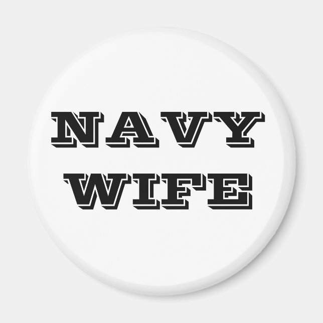 Magnet Navy Wife (Front)
