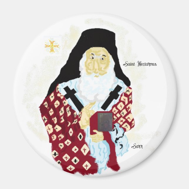 Magnet :  Nectarios of Aegina Greek saint (Front)