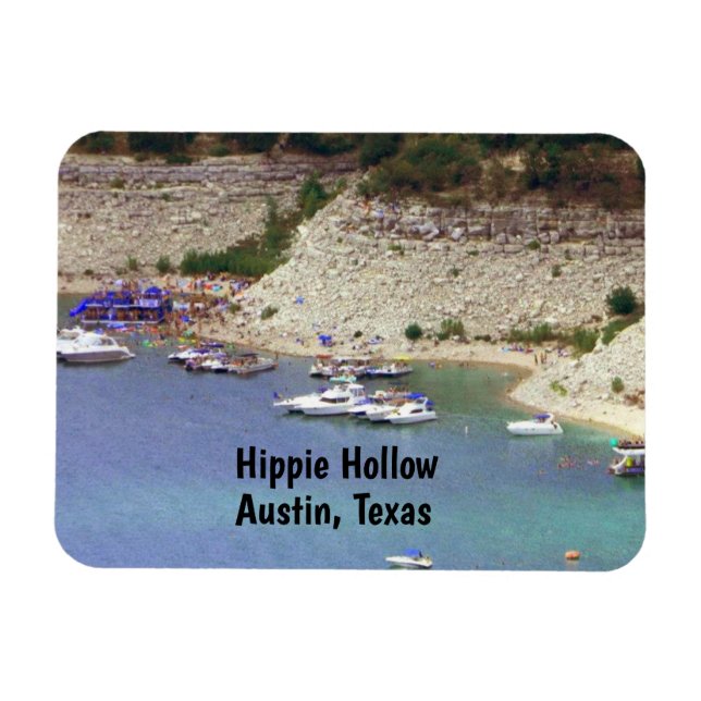 Magnet of Hippie Hollow, Austin Texas (Horizontal)