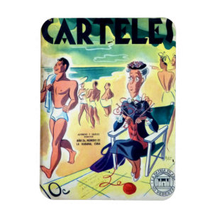 Magnet of Vintage Cuba Refrigerator Magazine