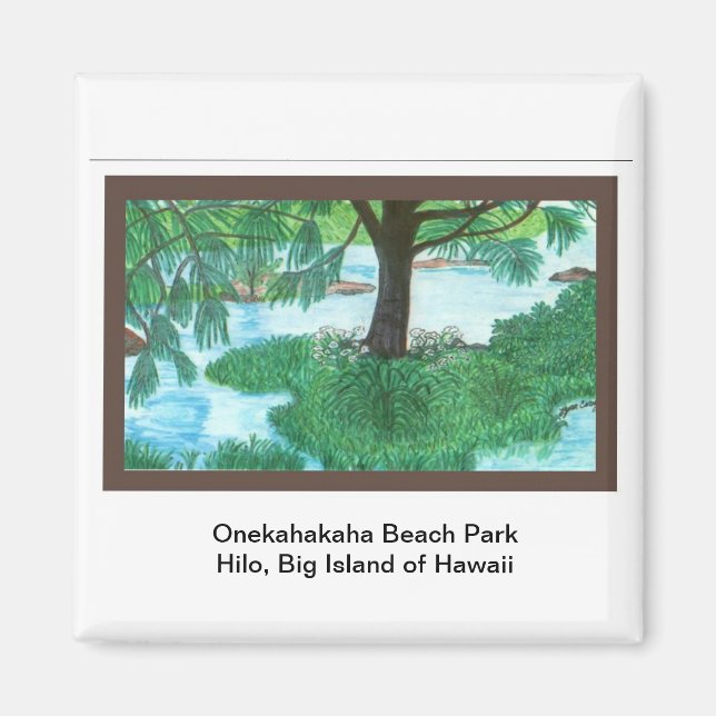 Magnet-Onekahakaha Beach Park, Hilo Magnet (Front)