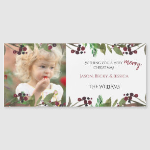 Magnet Photo Christmas Foliage & Berries