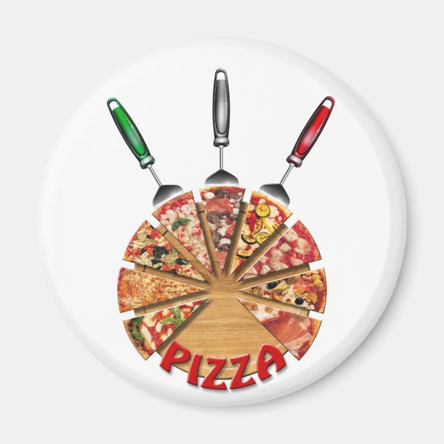 Magnet Pizza on the cutting board (Front)
