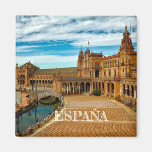 magnet Plaza Spain of Seville, in Andalusia, Spain