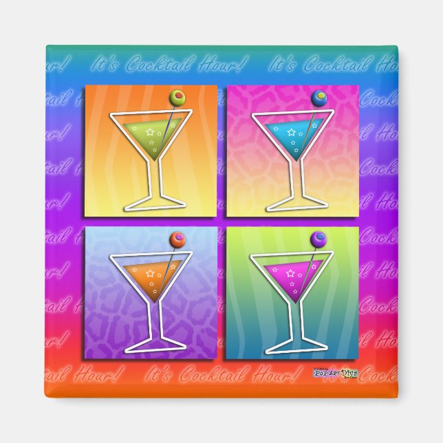 Magnet - Pop Art Martinis (Front)