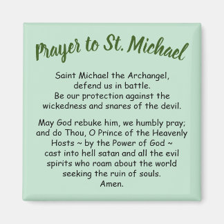 Magnet Prayer to Saint Michael the Archangel Favou