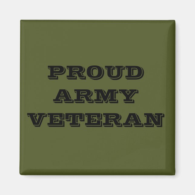 Magnet Proud Army Veteran (Front)