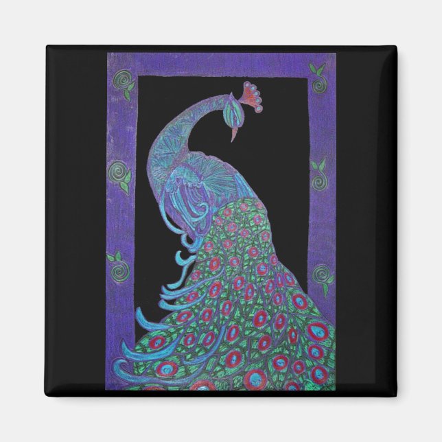 Magnet -Proud Peacock (Front)