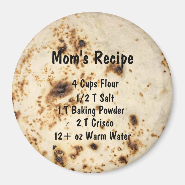 Magnet Recipe Tortilla Homemade (Front)