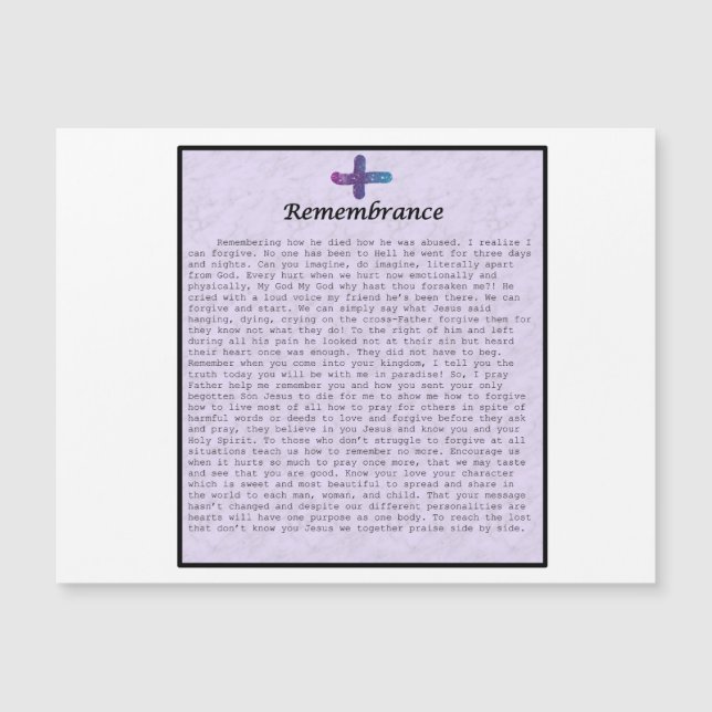 Magnet-Rememberance (Front)