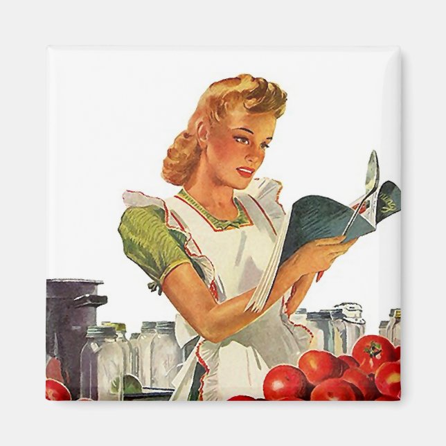 Magnet ~ RETRO KITCHEN Mid-Century Home Canning (Front)