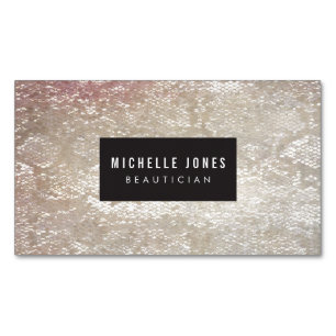 [MAGNET] Snake Skin Print Stylist Salon Business C Magnetic Business Card
