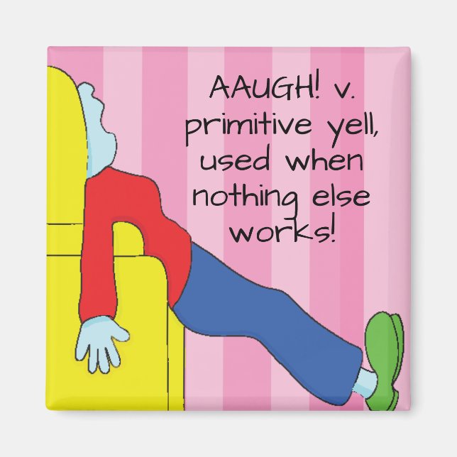 Magnet Square Mum's Primitive Yell (Front)