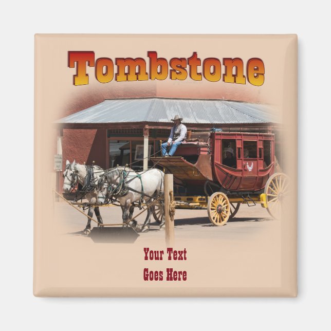 Magnet: Stagecoach Ride #1 (Square) Magnet (Front)