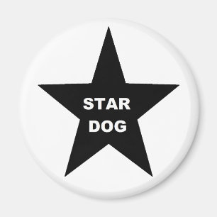 Magnet Star Dog on Black Star