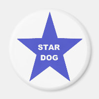 Magnet Star Dog on Blue Star