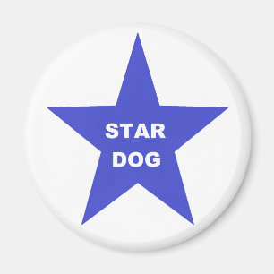 Magnet Star Dog on Blue Star