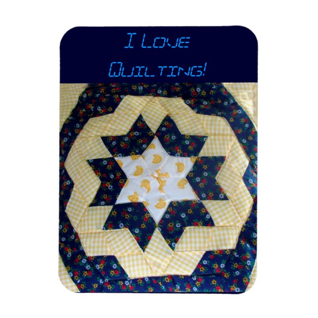 Magnet - Star Quilt pattern (Vertical)