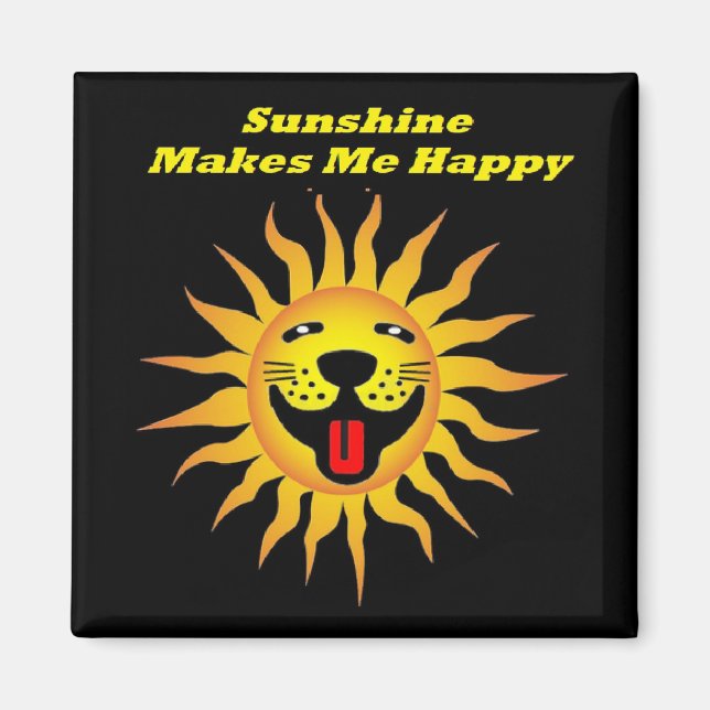 Magnet Sunshine Makes Me Happy (Front)