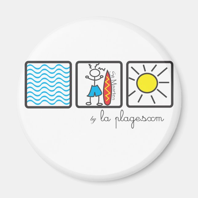 Magnet surf boy waves sxm (Front)