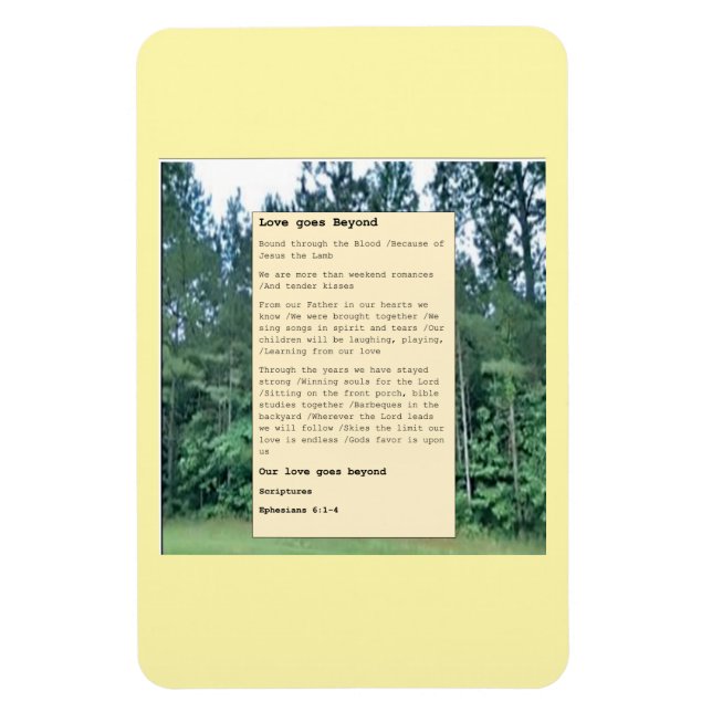 Magnet  titled ' Our Love goes beyond (Vertical)