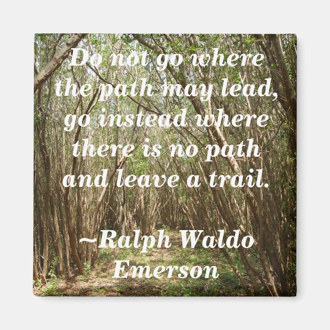 Magnet: Tree path w/ inspirational... - Customised Magnet (Front)