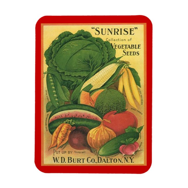 Magnet Vintage Antique Garden Seed Packet Heirloom (Vertical)