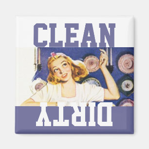 Magnet Vintage Retro Happy Homemaker Dish washer