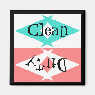 Magnet ~ Vintage Retro Turquoise Black White Pink