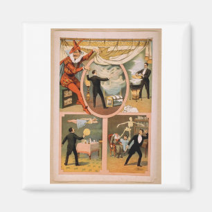 Magnet-vintage theatre Magician advertisment Magnet