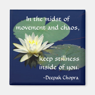 Magnet Water Lily w/ Inspirational Quote