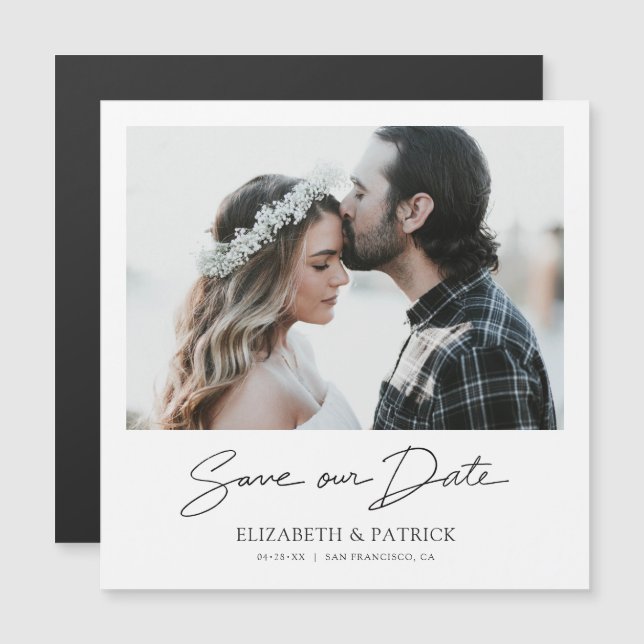 Magnet Wedding Save the Date Invitation (Front/Back)
