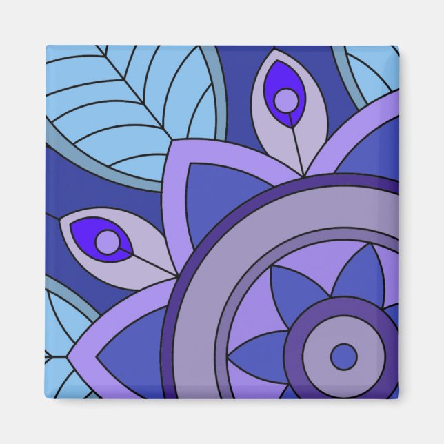 Magnet with an art of flower (Front)