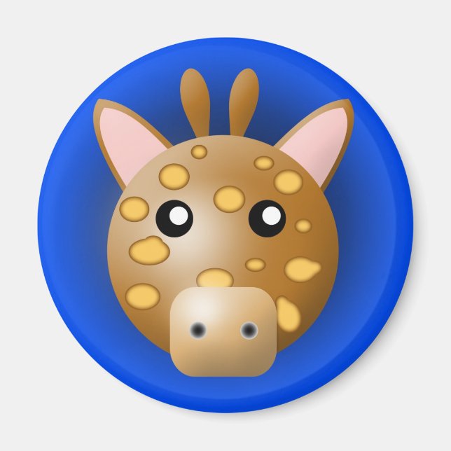 magnet with animal: giraffe (Front)