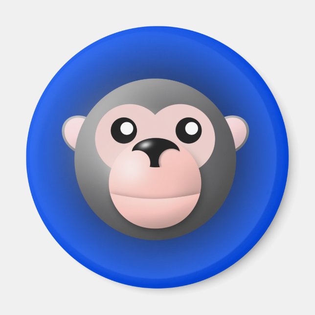 magnet with animal: monkey (Front)