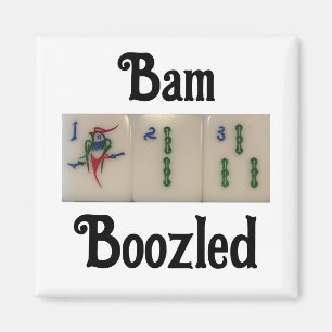 Magnet with bamboo tiles - mahjong - bamboozled