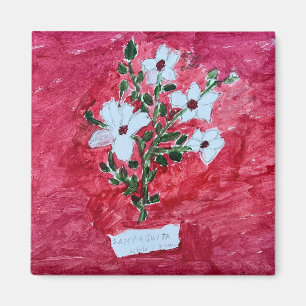 Magnet with botanical design