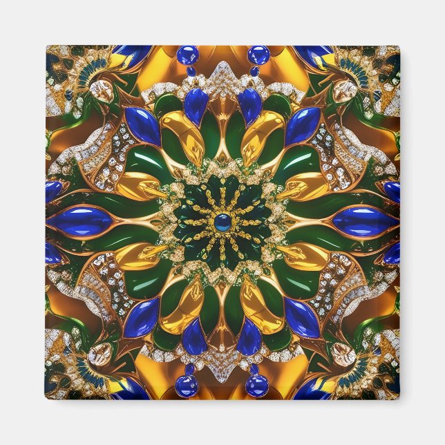 Magnet with Brazil Colours Design (Front)