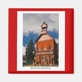 Magnet with Brighton Michigan Scene