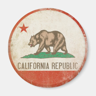 Magnet with Distressed California Republic Flag