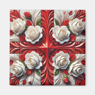 Magnet with English Roses Design