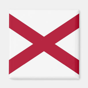 Magnet with Flag of  Alabama State - USA