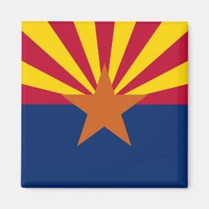 Magnet with Flag of  Arizona State - USA