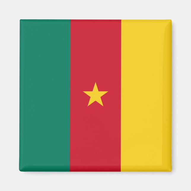 Magnet with Flag of Cameroon (Front)