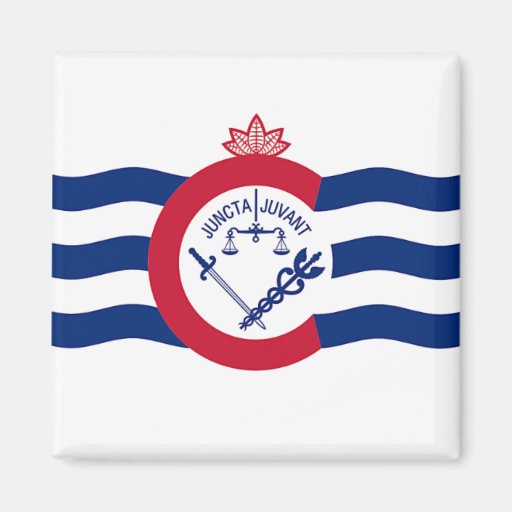 Image of Magnet with Flag of Cincinnati, Ohio, USA