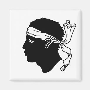 Magnet with Flag of Corsica, France